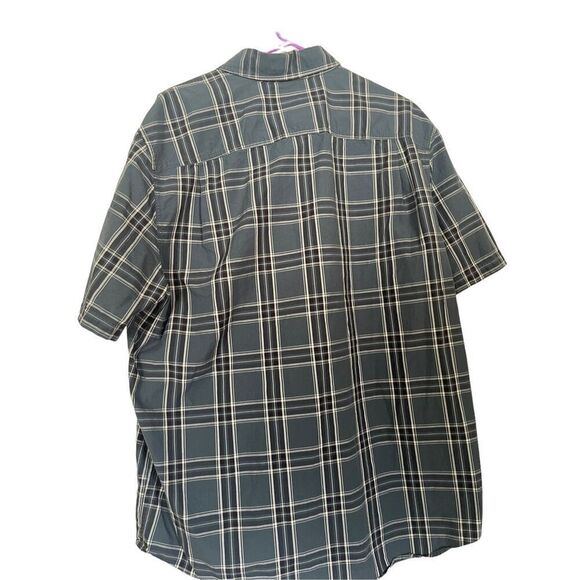 40 Grit Men's Multi Gray Buttons Up Collared Short Sleeve Shirt Large - Picture 3 of 12